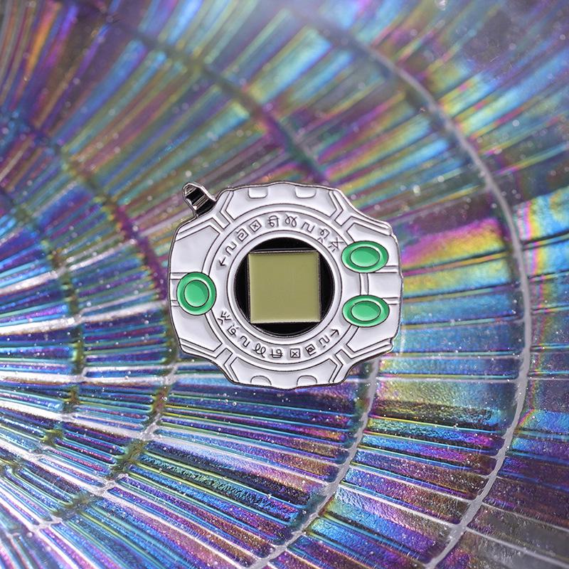 Trendy Japanese Anime Evolution Brooch: Versatile Digital Metal Badge & Clothing Accessory