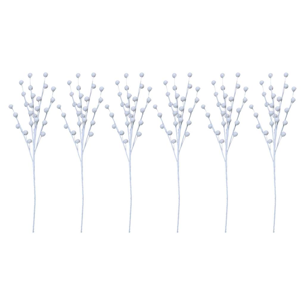 6Pcs Berry Twig Stems Durable Vase Berry Branches for Office Home Christmas