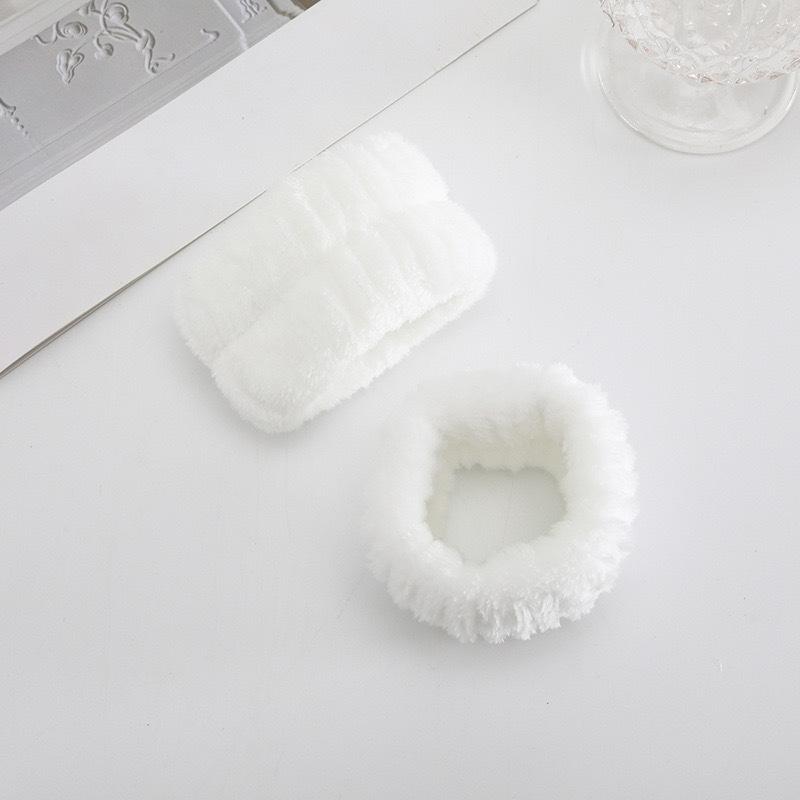 Cute Rabbit Ears, Face Wash, Hair Band, Wash Without Dripping, Wrist Band Set, Cute Plush Headband, Absorbent Headband. *5pcs
