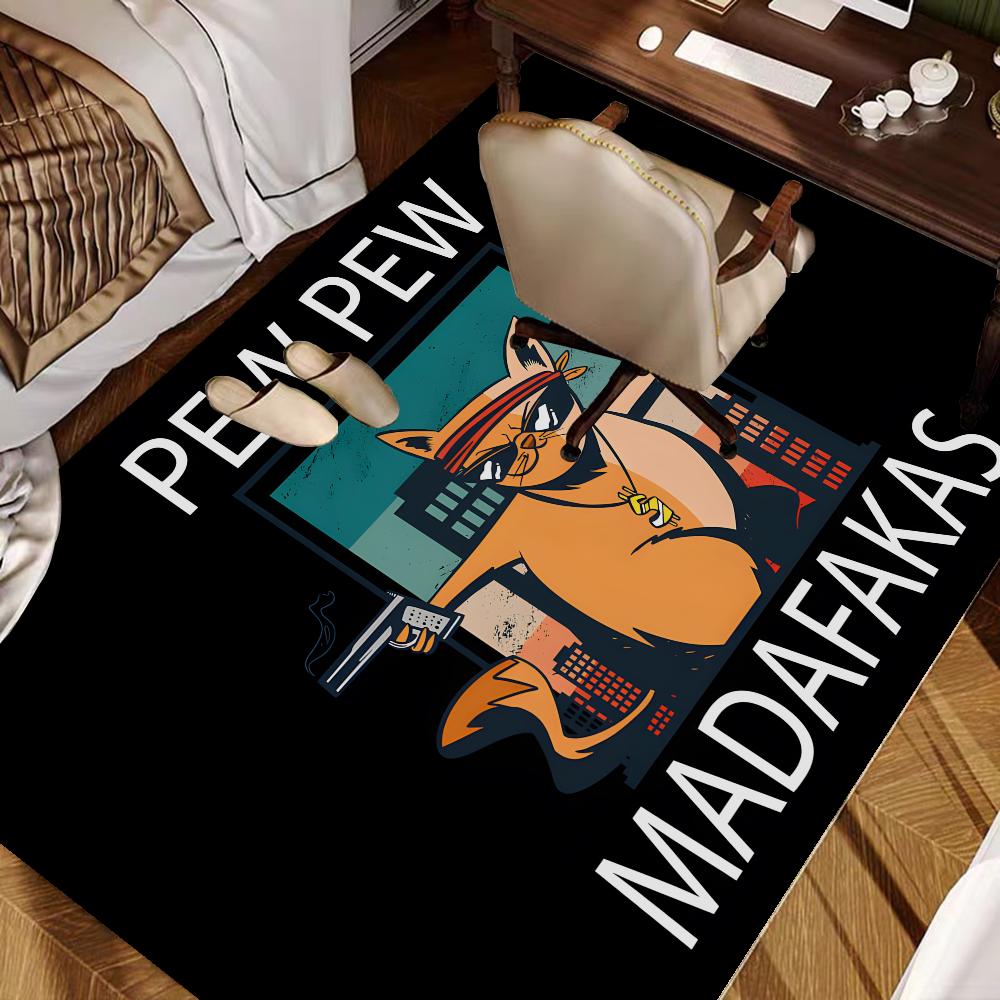 MADAFAKAS Teppichmuster Eingangstürmatte Waschbar Rutschfest Wohnzimmer Sofa Stühle Bereichsmatte Küche Willkommen Fußmatte