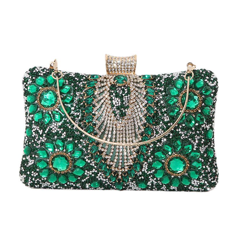Luxe Ladies Evening Bag With Sparkling Rhinestones For Weddings And Gala Events