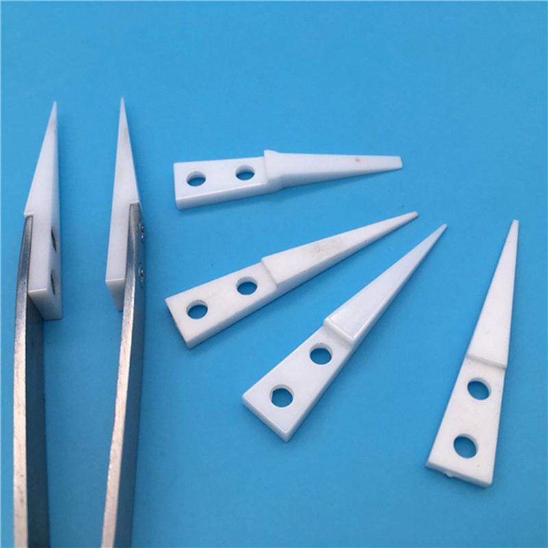 2Pcs Insulated Straight Curved Tip Anti-Static Ceramic Tweezers Electronic Industrial Ceramic Tweezers For Industry