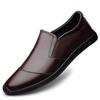 Summer Men 'S Genuine Leather Shoes Casual Slip On Soft Anti -Slip Rubber Loafers Shoes Men Business Office Driving Shoes Man