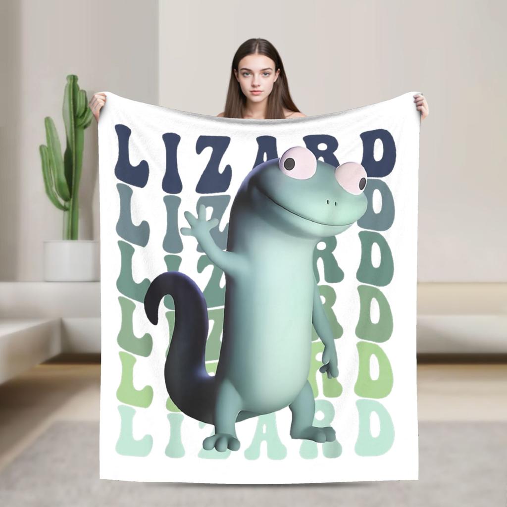 Tom Lizard Meme weirdcore Animal Fleece Throw Blanket Hoppers Blanket for Home Bedroom Ultra-Soft Bedspread,