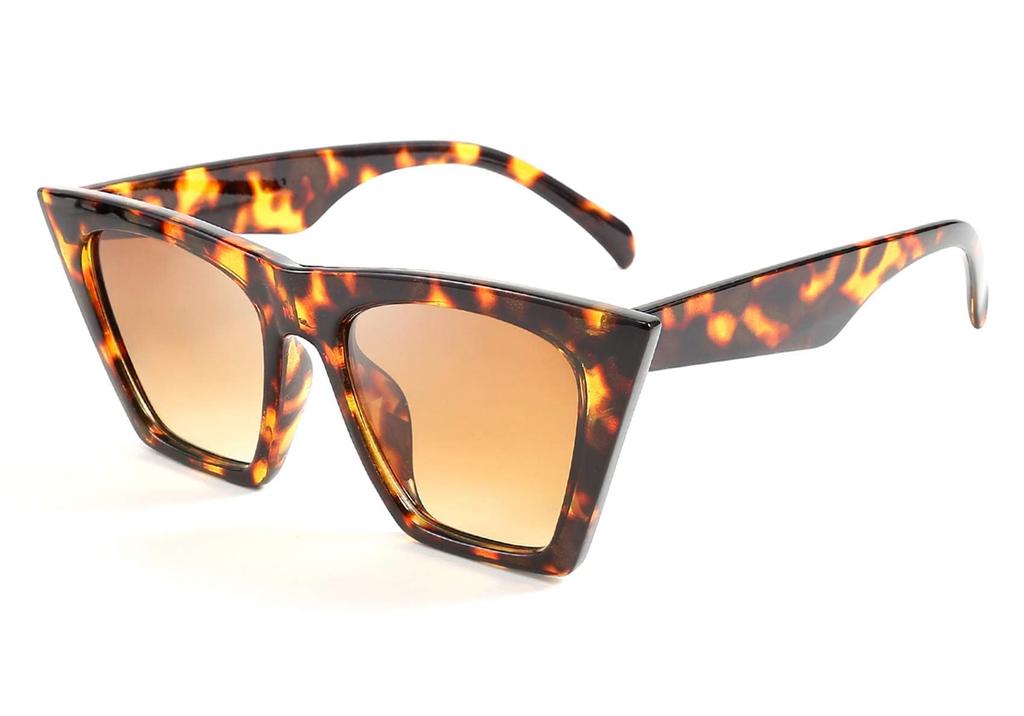 FEISEDY Vintage Square Cat Eye Trendy Cat Eye B2473 Women's Sunglasses, Sunglasses,