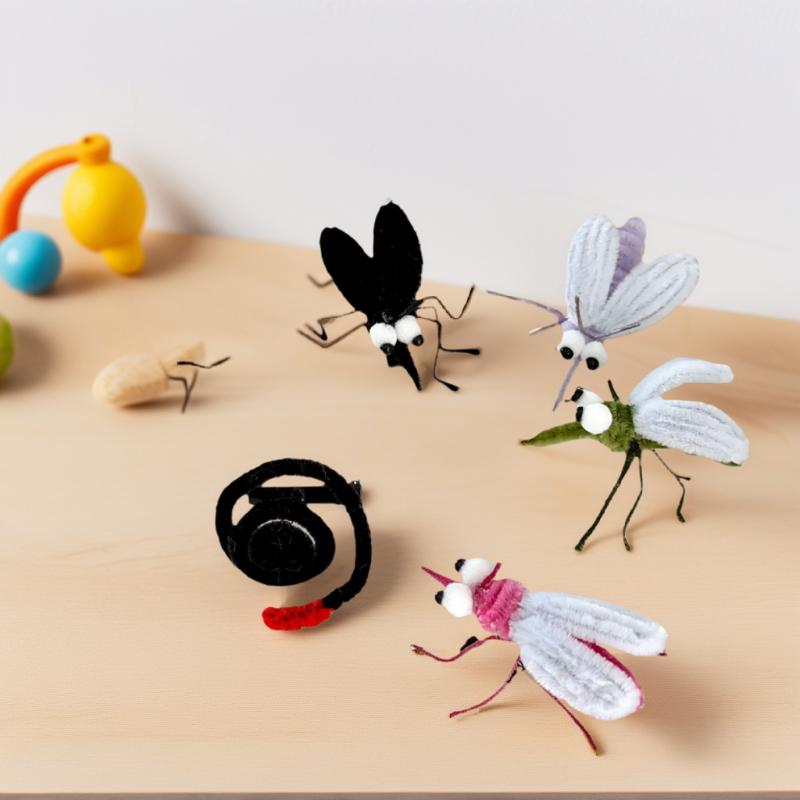 Charming Insect Spring Hair Clip; Mosquito Hairpin Plush Toy; Children's Humorous Prop; Girls Decor & Photo Accessory