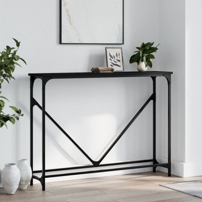 VidaXL Console Table Black 102x22.5x75 Cm Engineered Wood 834130