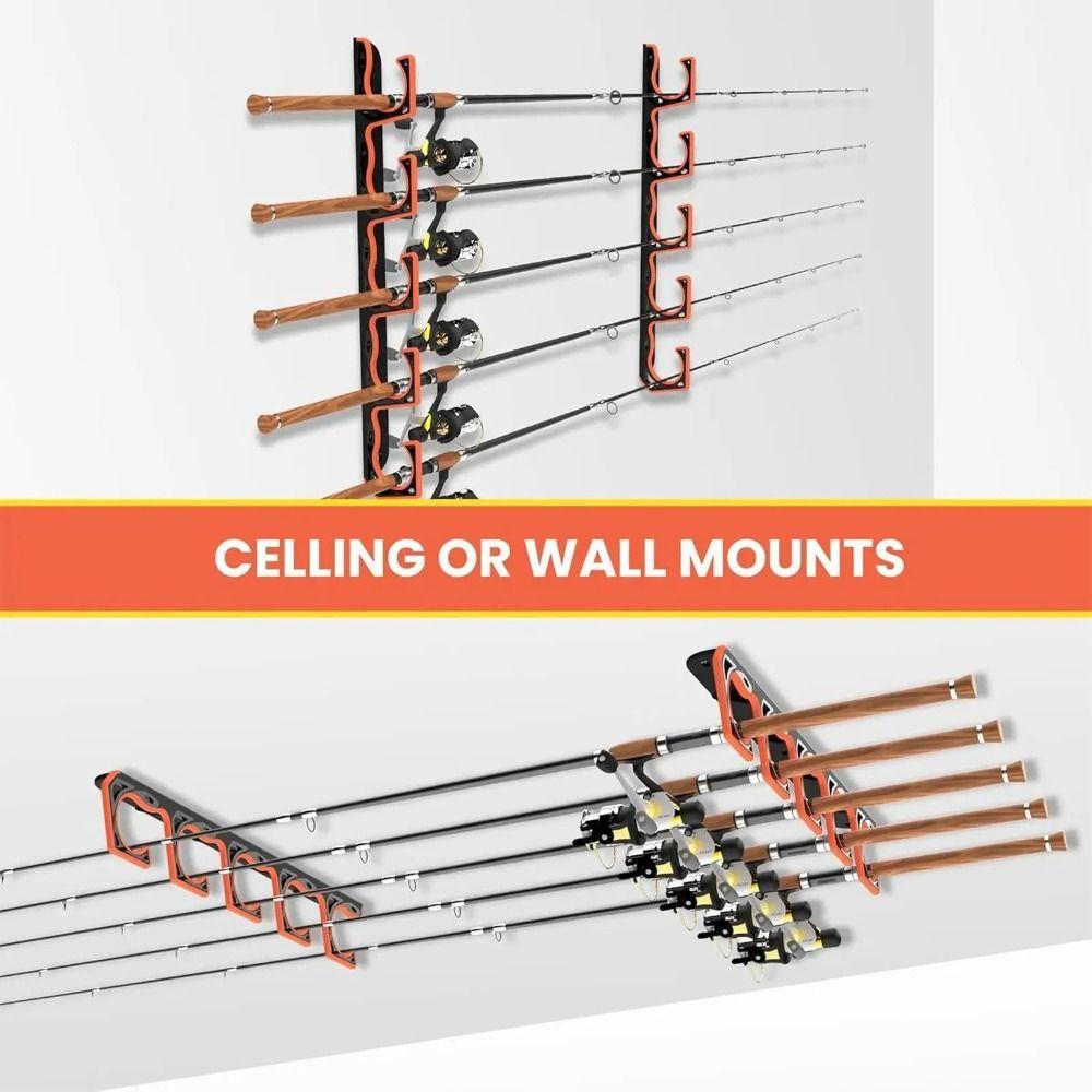Sturdy Structure Fishing Pole Organizer Holder Fishing Rod Organizer Indoor Storage