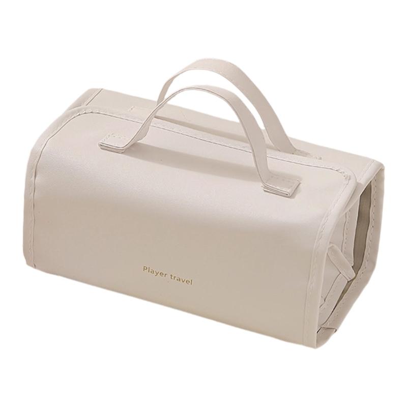 Large Capacity Portable Storage Pouches For Cosmetics Toiletries With Removable Dividers And PVC Materials