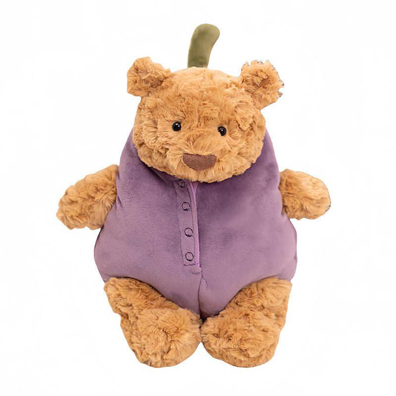 2026 Eggplant Bear & Rabbit Plush Doll - Soft Comfort Dress-up Toy