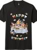 Winnie The Pooh and Tigger Birthday Party Tee | Cartoon Short-sleeve Top Unisex
