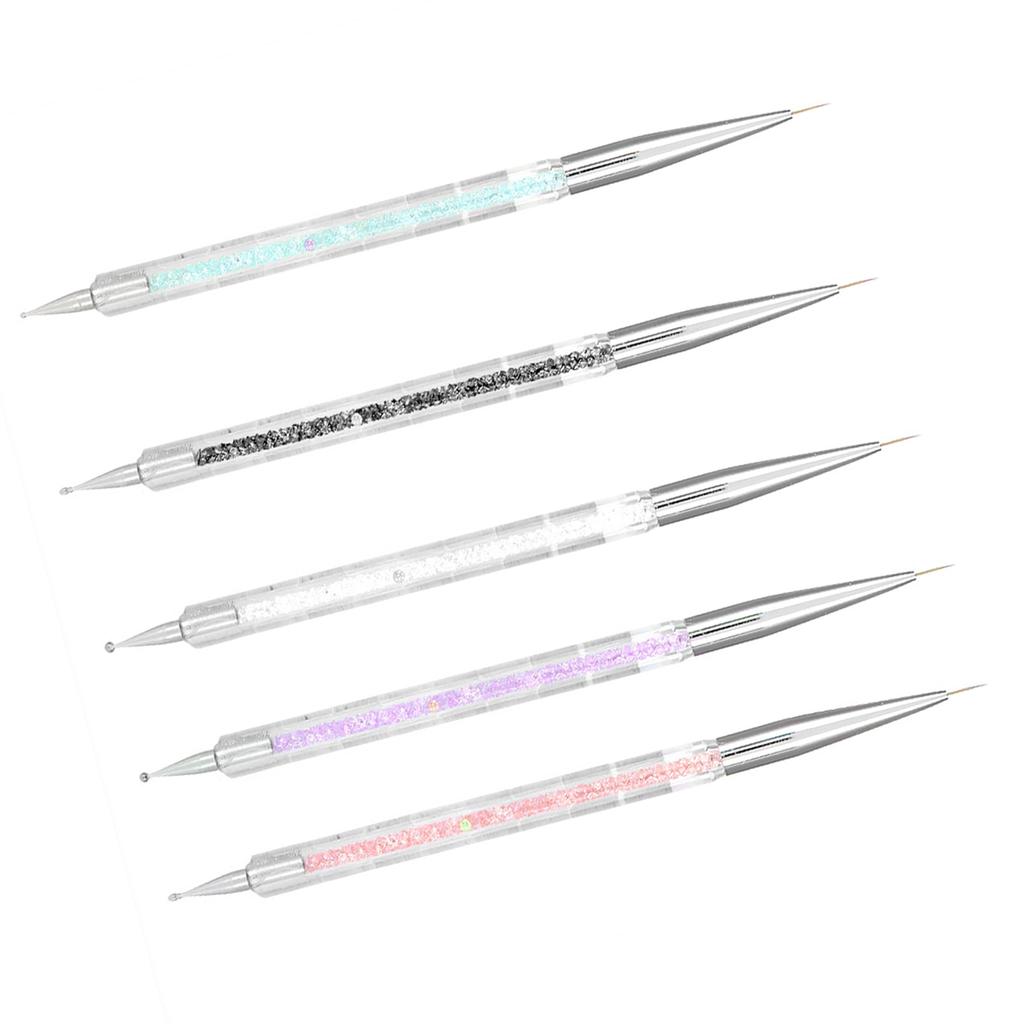 5PCS Double Heads Crystal Dotting Manicure Tools Painting Dot Pen Nail Art Paint Set