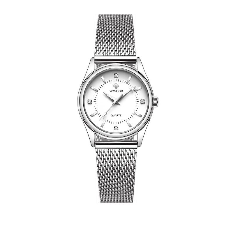 WWOOR Women's Mesh Band Quartz Waterproof Watch