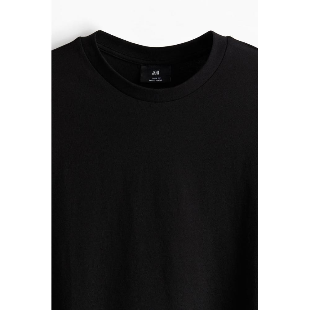 H M Loose FiT T sHirT Black