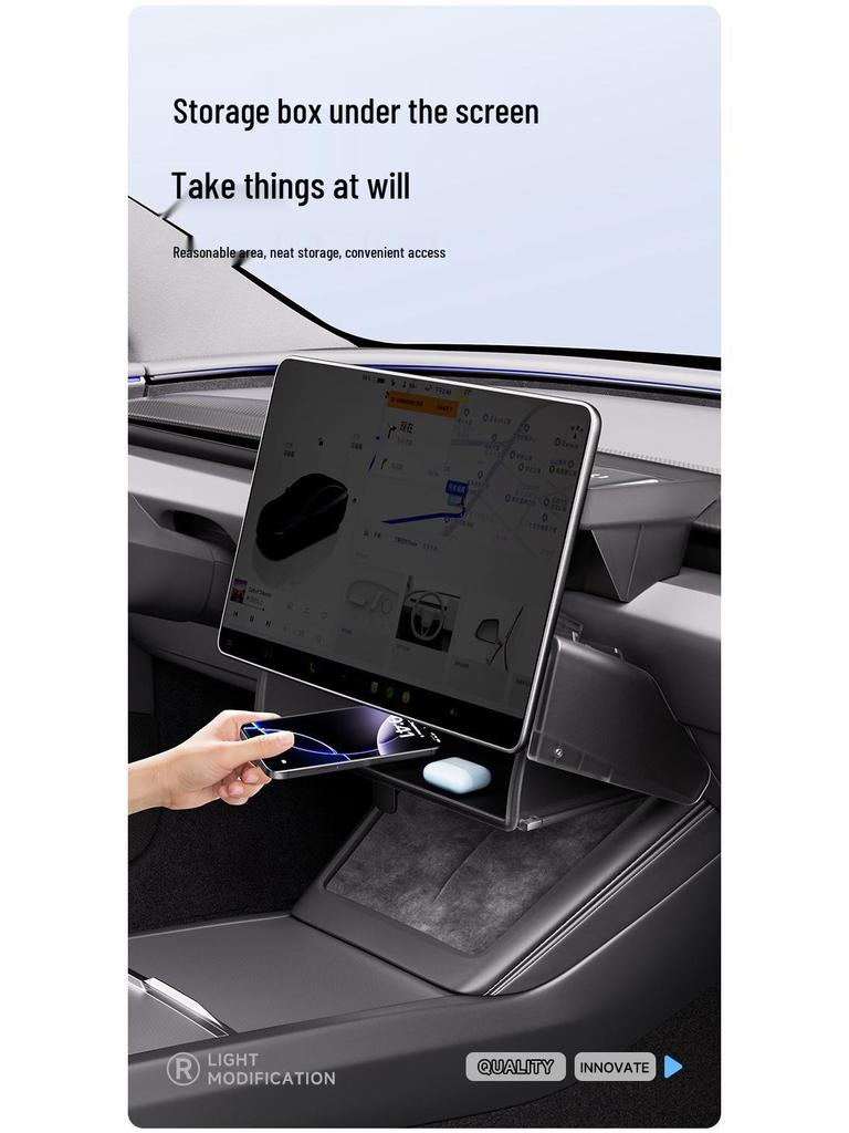 Tesla Model 3/Y Updated Under-Screen Rear Storage & ETC Holder Accessories