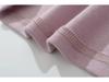 European American Cashmere Spicy Girl Square Neck Long Sleeve Slim Fit T-Shirt with Half Open Collar.