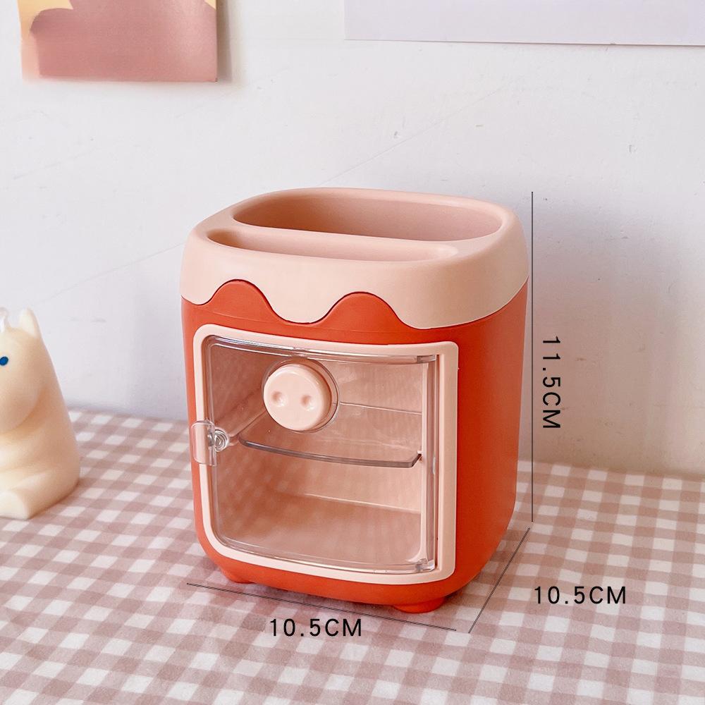 Kreativer Stifthalter Cartoon Niedlich Mehrfachgitter Schwein Stifthalter Schüler Büro Schreibwaren Schweinenase Stifthalter Schubladen Stifthalter