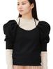Jill by Jill Stuart Layered Knit Sweater Black Women's Two-Piece Set,