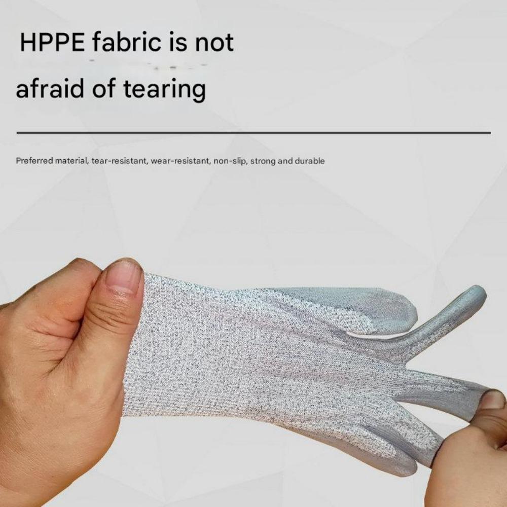Schnittfeste Handschuhe, beiß- und stichfeste Arbeitsschutzhandschuhe der Stufe 5, HPPE-Industrieschutzhandschuhe gegen Schnitte und Kratzer