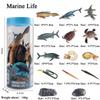 Oenux Miniature Animals Set Wild Sealife Farm Dinosaur Brinquedo Figurine Model Action Figures Zoo Cute Education Kids Toy Gift