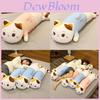 Plush Cat Pillow With Feather Cotton Filling For Girls Sleep Decor