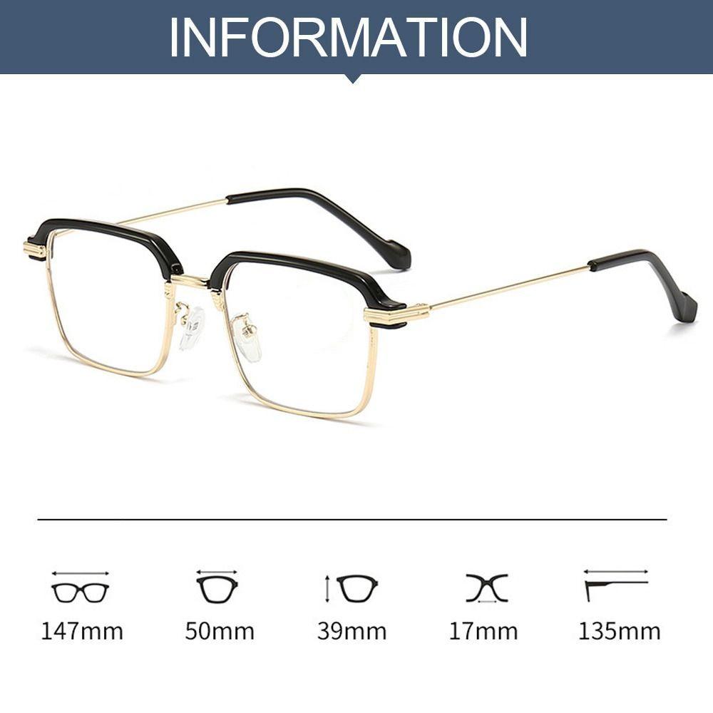 Men Anti-Blue Light Glasses Photochromic Half Frame Eye Protection Glasses Ultra Light Computer Eyeglasses Sunglasses