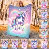 1PC Unicorn On the Clouds Blanket, Al Season Lightweigh Poster Blanket Home Office Outdoor Nap Multifunc Poster Blanketional Blanket