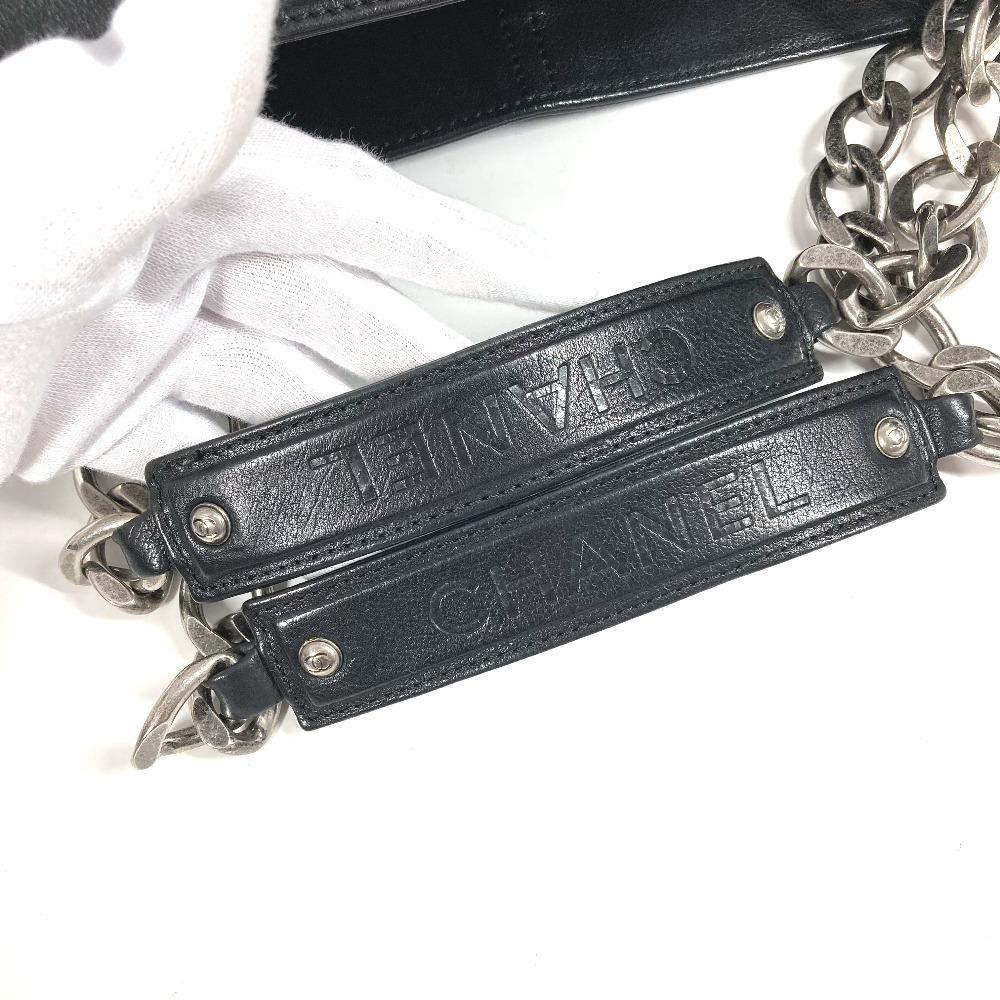 CHANEL Shoulder Bag Hand Bag Tote Bag Pony-Hair / Leather Black