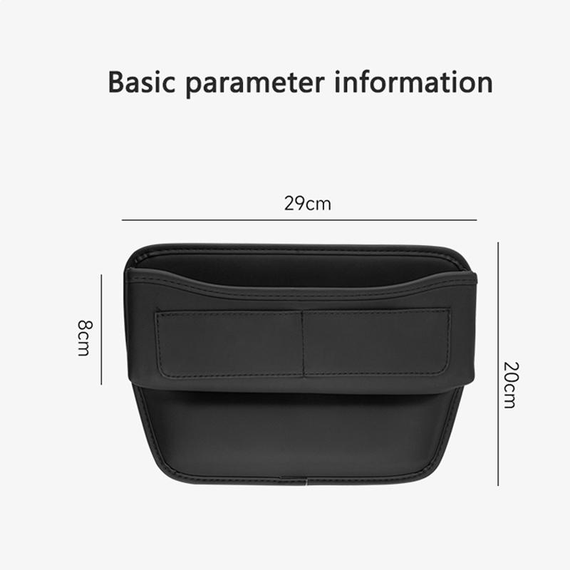 PU Leather Car Seat Gap Organizer Auto Pocket Seat Crevice Storage Box For Porsche 911 Taycan Panamera Cayenne Boxster Cayman FU3