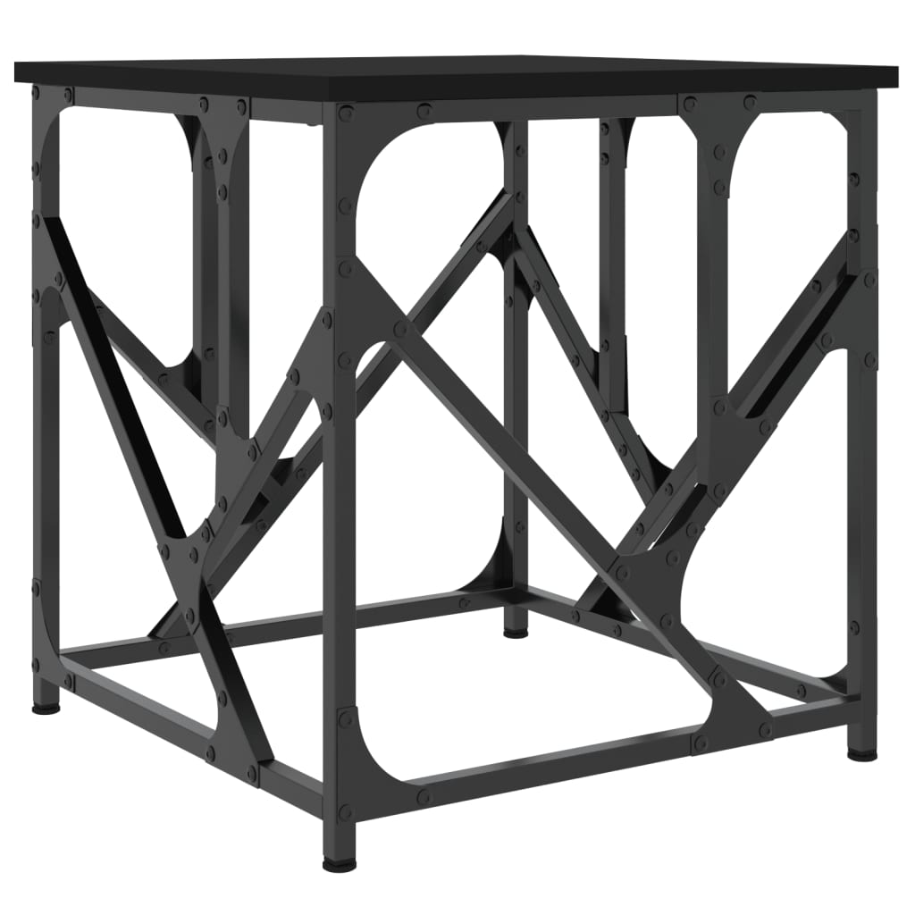  Coffee Table, Black, 45x45x47.5 Cm, Wood-based Material