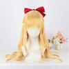 Sailor Venus cosplay wig Golden Long hair Fiber synthetic wig Heat resistant Hair