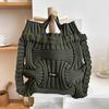Multifunctional Pleated Elastic Knit Backpack