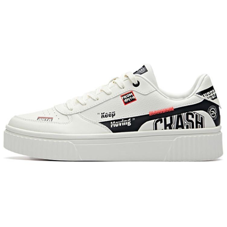 ANTA Skateboarding Series Sneakers  White Black  Men s 111938021R-4 EU 39