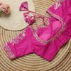 Pink Embroidery Women's Party Wear Choli Bollywood Beautiful Stitched Blouse