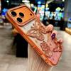 Women Girl's Diamond Butterfly Phone Case for iPhone 17 16 Pro Max 11 12 13 14 15 Plus Transparent Plating Soft Silicone Cover