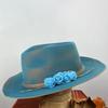 Wool Homburg Panama Hat Exotic Hat for Women Men Photo Props Western for Men Women Unisex Wear Headwear