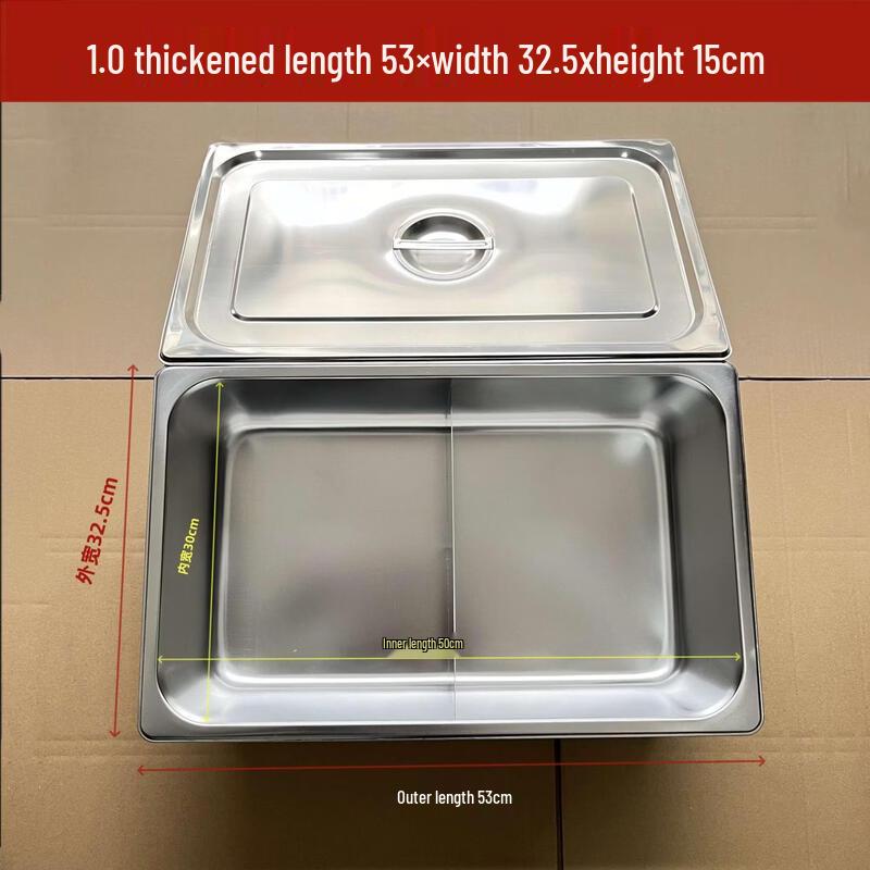 Zhebu Stainless Steel 2-Compartment Canteen Tray