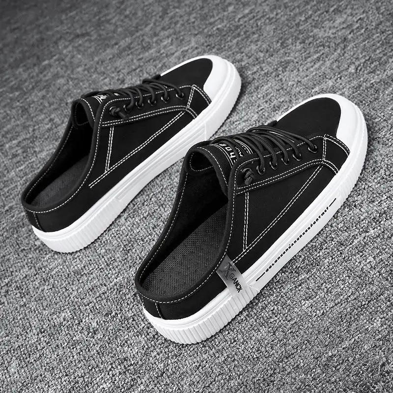 Fashion Canvas Slippers for Men Flat Outdoor Adult High Quality Fashion Sandals Man Designer Luxury 2025 Elegant Low Price Fun Y2k Shoes