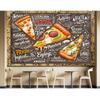3d Mural Pizzeria Tablica Kreda Tapeta Restauracja Fast Food Przekąska Pizza Mural Ścienny Dekor Przemysłowy Tapeta