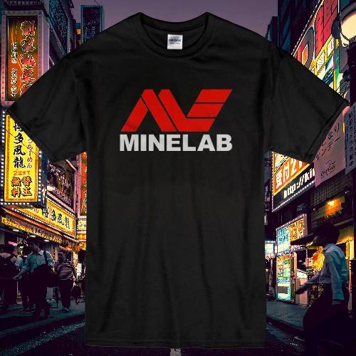 Новая мужская черная футболка Minelab с логотипом, смешная, с коротким рукавом, унисекс XXXXL