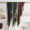 Autumn new accessories fart curtain retro cashew flower small scarf triangle scarf belt women's decoration with jeans silk scarf