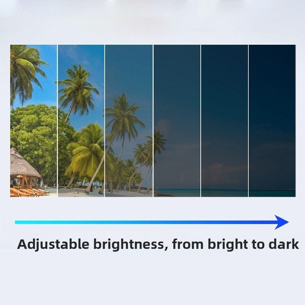 Round Anti-UV Sunglasses 9 Level Dimming Anti-UV Glasses Adjustable Dimming Sunglasses  Men Women