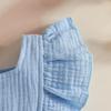 Set Vestito con Maniche a Volant Loto Estivo e Fascia con Mutandine per Neonate 0-1 Anno