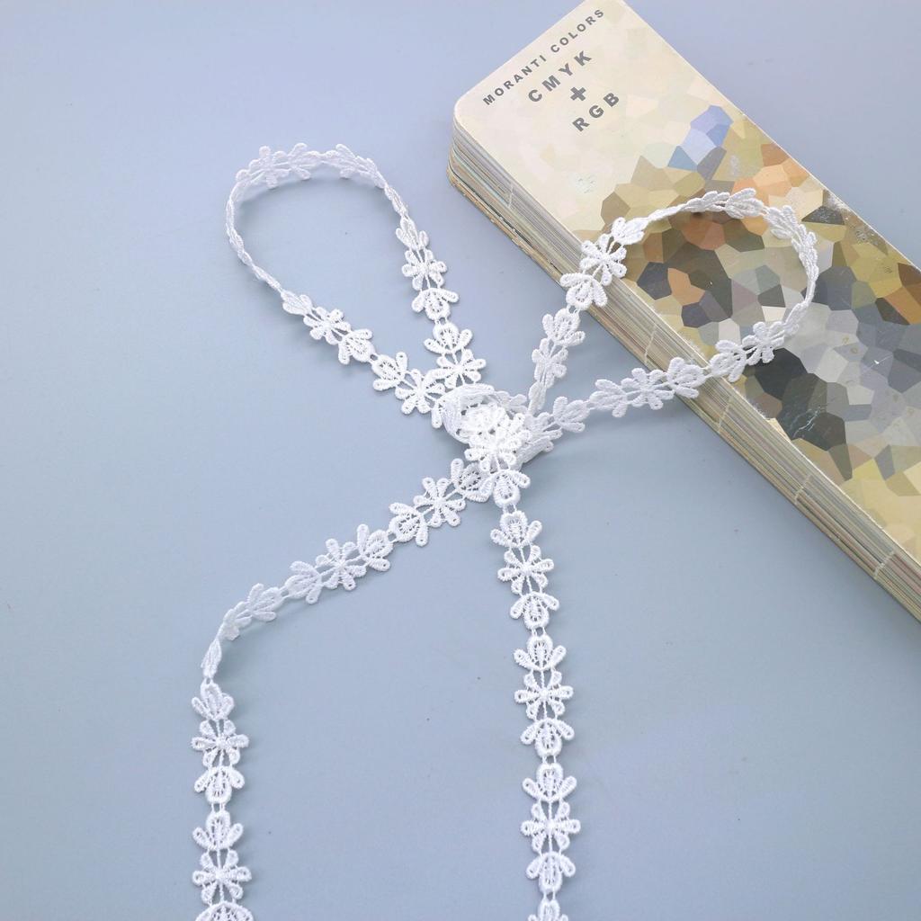 Polyester Light Barcode Lace Clothing Accessories Computer Embroidery Collarbone Chain Jewelry, Small Flower Lace Accessories Lace