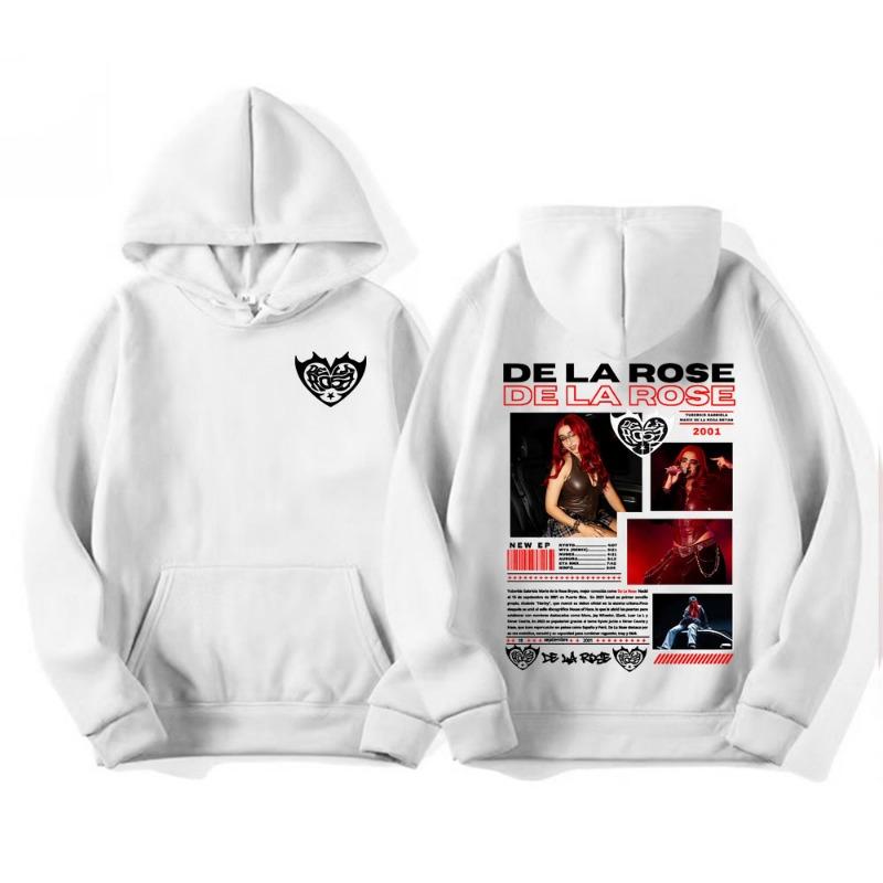 Singer De La Rose New Album Tour Merch Hoodies Men Women Fashion Hip Hop Aesthetic Sweatshirts High Quality Casual Fleece Hoodie