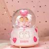 Heart To Heart Snow Crystal Ball Light Music Box Night Light Aaa Electric Battery