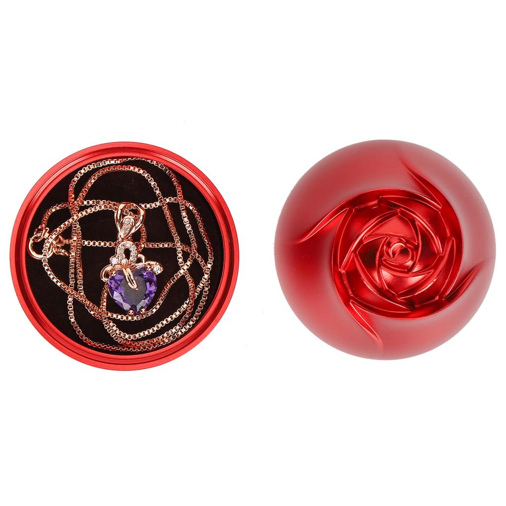 Jewelry Necklace Rose Flower Box Valentine"s Day Rings Necklaces Earrings Gift Box