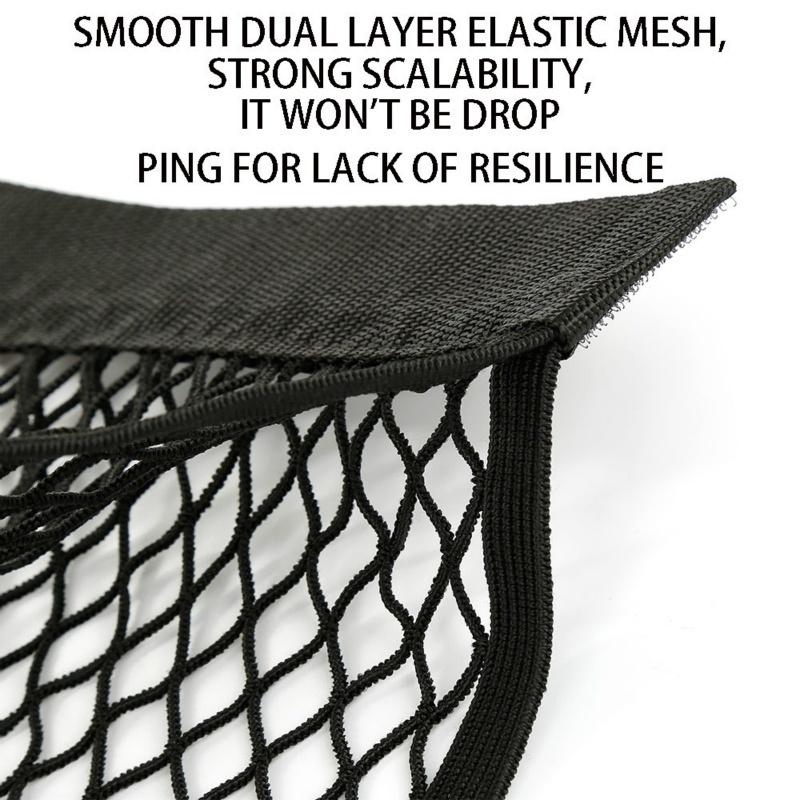 Geantă de depozitare cutie mașină Geantă plasă plasă Suport bagaj Buzunar autocolant Organizator portbagaj Plasă de marfă