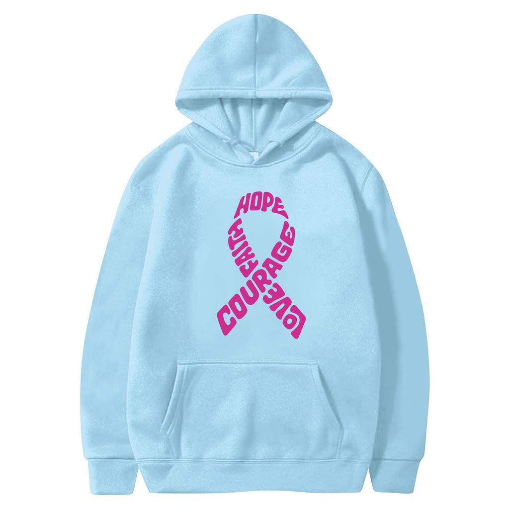 Damen Langarm Kapuzenpullover mit Druck