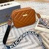 Yogodlns Shell Crossbody Bag for Women Fashion Small PU Leather Shoulder Bags Luxury Designer Quilted Female Zipper Purse and Handbags